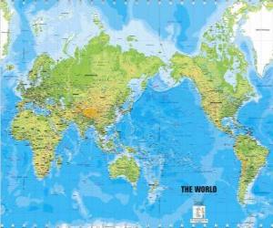 Puzzle Παγκόσμιος χάρτης. Μερκατορική προβολή